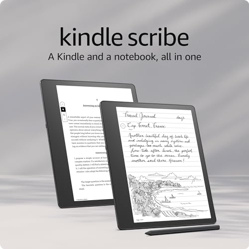 Amazon Kindle Scribe (32 GB) the first Kindle and digital notebook, all in one, with a 10.2” 300 ppi Paperwhite display, includes Premium Pen