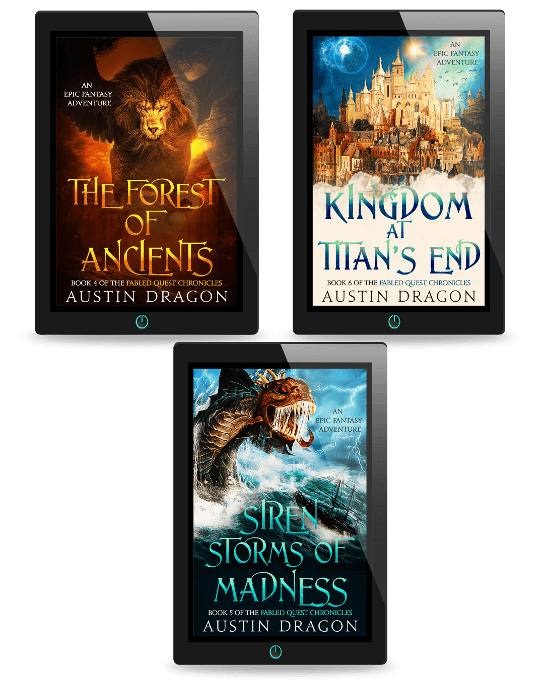 Fabled Quest Chronicles Box Set 2: The Forest of Ancients, Siren Storms of Madness, Kingdom at Titan's End (Ebooks)